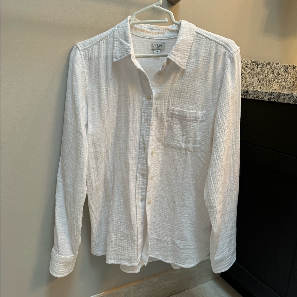 JCrew Gauze Button-Up Shirt size M